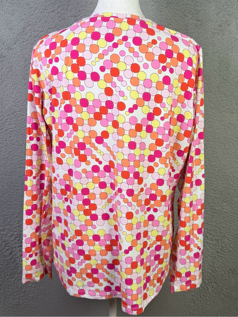 IBKUL Top Womens Large Multicolor Geometric Crew Neck Long Sleeve Mesh Active - Picture 3 of 8